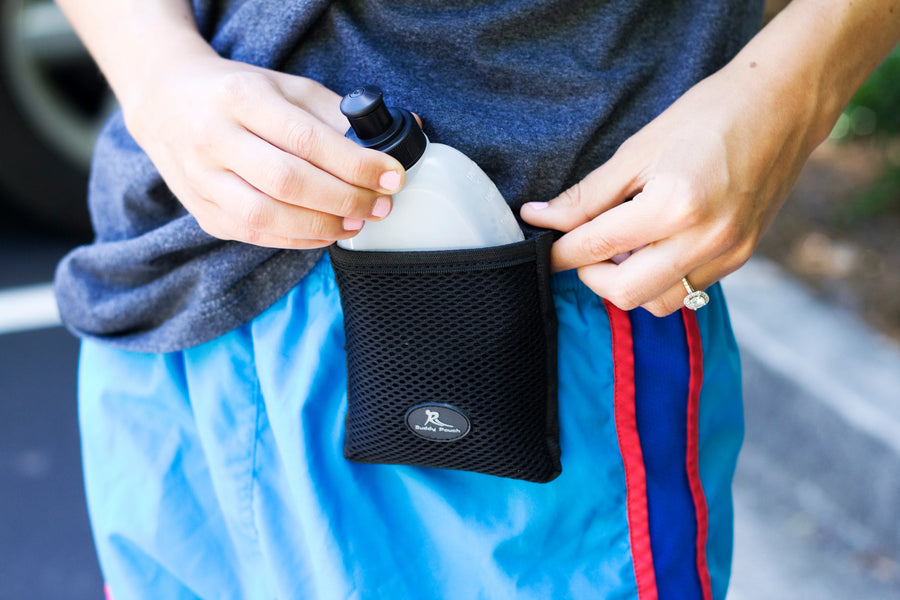 The RooSport Magnetic Running Pouch - Magnetic Pocket to Hold Cell Phone,  Wallet, Earphones - Securely Carry Essentials While Running - Magnetic